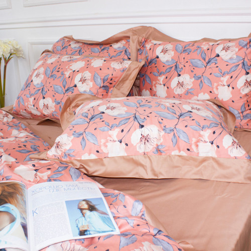 Постільна білизна MirSon Satin print Elit Coral reef 200х220 Євро (2200005394694) – MirSon
