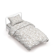 Постільна білизна Home Line Вензель шоколад бязь полуторний (161416)