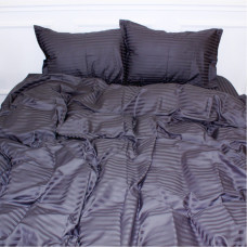 Постельное белье MirSon Satin Stripe 30-0012 Dark Gray 110х140 детский (2200005246214)