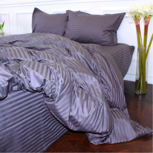 Постельное белье MirSon Satin Stripe 30-0012 Dark Gray 110х140 детский (2200005246214) – MirSon (вид 1)