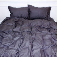 Постільна білизна MirSon SatinStripe 30-0012DarkGray 220х240 King Size (2200005251997)