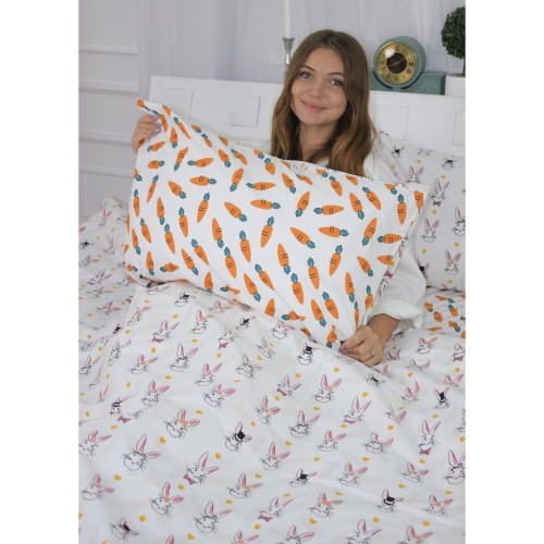 Постільна білизна MirSon Бязь 17-0529 Bunnies white Двоспальний (2200003674019) – MirSon (вид 4)