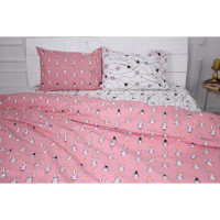 Постельное белье MirSon Бязь Ranforce Elite 17-0528 Bunnies pink Односпальный (2200004665351)