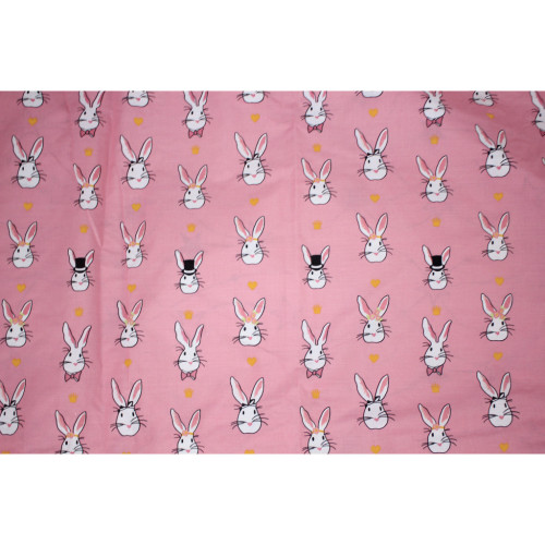 Постільна білизна MirSon Бязь Ranforce Elite 17-0528 Bunnies pink Полуторний (2200004699059) – MirSon (вид 4)