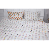 Постельное белье MirSon Бязь Ranforce Elite 17-0529 Bunnies white Односпальный (2200004665733)