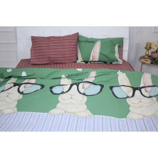 Постільна білизна MirSon Бязь Ranforce Elite 17-0570 Cool rabbit 200х220 (2200004679723)