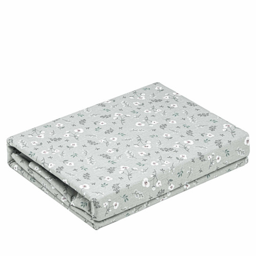 Постільна білизна Ardesto Gloria сатин дрібні квіти, сірий полуториний євро 160х220 (ART1622SS) – Ardesto (вид 2)