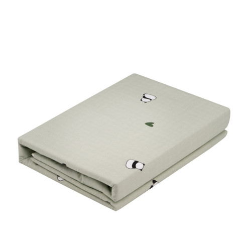 Постельное белье Ardesto Gloria сатин панды, зеленый полуторный евро 160х220 (ART1622PS) – Ardesto (вид 2)