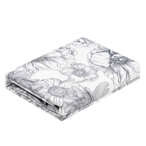 Постельное белье Ardesto Gloria сатин пионы, синий полуторный евро 160х220 (ART1622PD) – Ardesto (вид 1)