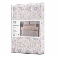 Постільна білизна Ardesto Gloria сатин польові квіти, бежевий євро 200х220 (ART2022WB)