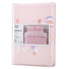 Постельное белье Ardesto Gloria сатин радость, розовый светлый евро 200х220 (ART2022RP)