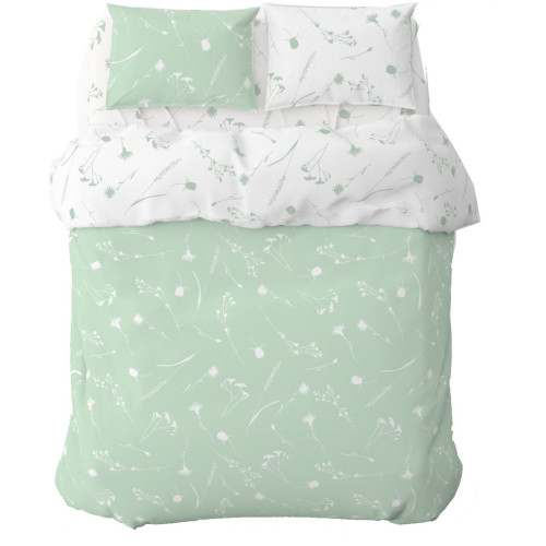 Постільна білизна Home Line Волошки білі та зелені, бязь, полуторний (162853) – Home Line (вид 1)