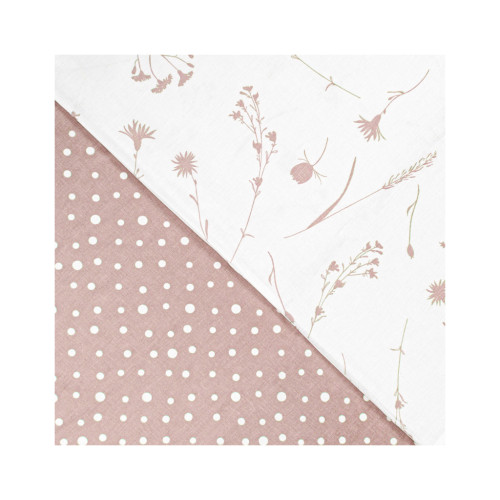 Постільна білизна Home Line Волошки/горох рожево-ліловий на білому, бязь, полуторний (178709) – Home Line (вид 1)