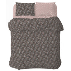 Постільна білизна Home Line Цвітіння трав/горох графіт/фрезовий, бязь, полуторний (176876)