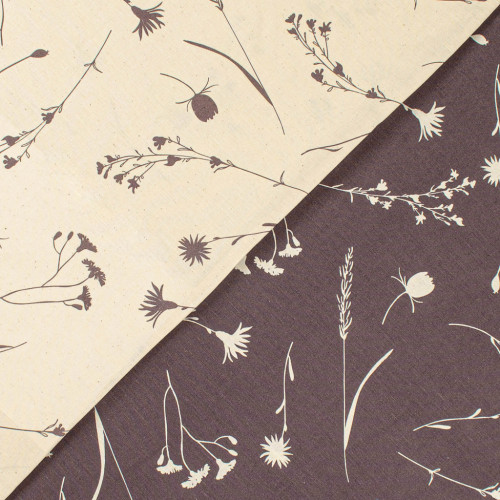 Постільна білизна Home Line Волошки лілові на світлому/темно-ліловий, бязь, полуторний (183203) – Home Line (вид 1)