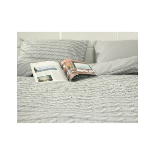 Постельное белье Руно Grey Braid микрофайбер евро (Р845.52_Grey Braid) – Руно (вид 2)