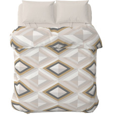 Постільна білизна Home Line Калейдоскоп бежево-графітовий/гл. перламутр , бязь, полуторний (174455)