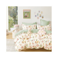 Постельное белье Home Line Сатин Твил Медвежата и зайчатая на лужайке полуторный (176088)