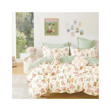 Постільна білизна Home Line Сатин Твіл Ведмежата та зайчата на галявині полуторний (176088)