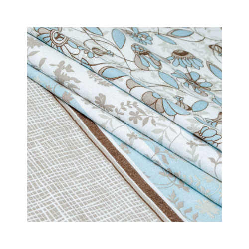 Постільна білизна Home Line Фланель Затишок блакитно-бежевий полуторний (179193) – Home Line (вид 2)