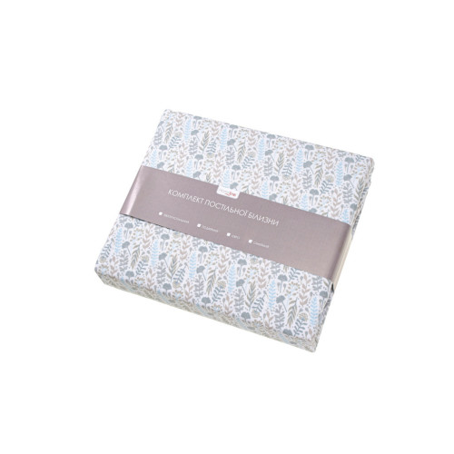 Постельное белье Home Line Фланель Цветение трав голубой полуторный (179190) – Home Line (вид 1)