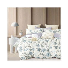 Постельное белье Home Line Сатин Твил Цветочный блюз семейный (182996)