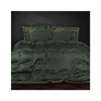 Постільна білизна MirSon Сатин Imperial Satin Emerald 200х220 Євро (2200008576257)