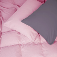 Постельное белье MirSon 001-008 Ash grey/Pink Фланель 2x143x210 Семейный (2200009660917)