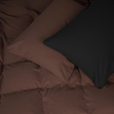 Постільна білизна MirSon 002-003 Black/Brown Фланель 2 x 160 x 220 Сімейний Євро (2200009657542)
