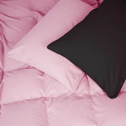 Постільна білизна MirSon 002-008 Black/Pink Фланель 2 x 160 x 220 Сімейний Євро (2200009661884) – MirSon