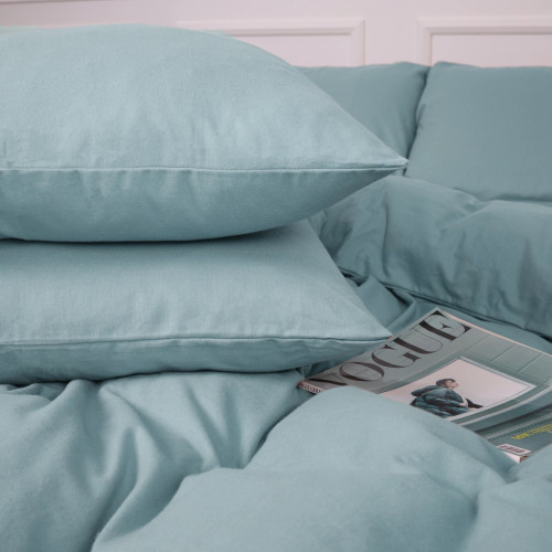 Постельное белье MirSon 006 Menthol Фланель 2 x 160 x 220 Семейный Евро (2200009650222) – MirSon (вид 2)