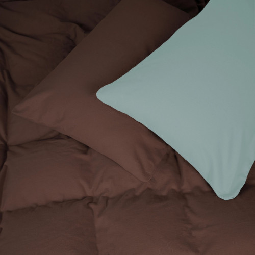 Постільна білизна MirSon 006-003 Menthol/Brown Фланель 2x143x210 Сімейний (2200009661396) – MirSon