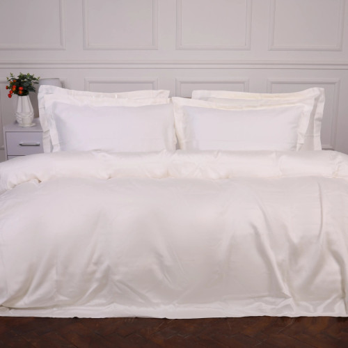 Постільна білизна MirSon Tencel №01 White 175х210 двоспальний (2200009368455) – MirSon