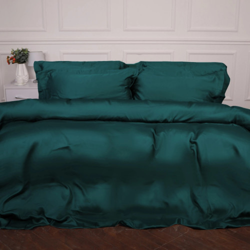 Постільна білизна MirSon Tencel №07 Emerald 2x143x210 Сімейний (2200009371004) – MirSon