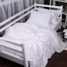 Постельное белье MirSon 016 White Stars Фланель 200x220 Евро (2200009652141)