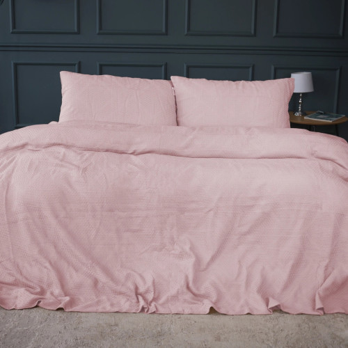 Постельное белье MirSon №20-00 Waffle Powder 2 x 143x210 семейный Евро (2200011032375) – MirSon