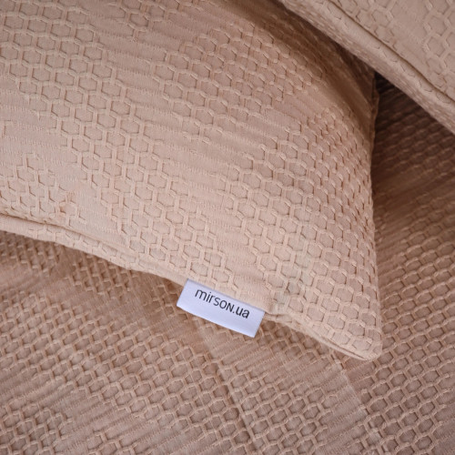 Постельное белье MirSon №20-01 Waffle Bej 175х210 двуспальный (2200011032603) – MirSon (вид 1)