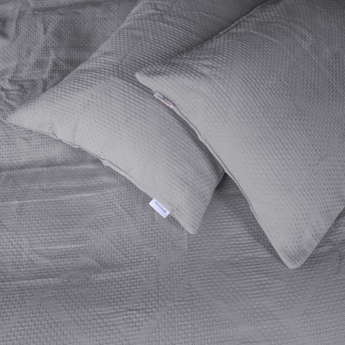 Постільна білизна MirSon №20-02 Waffle Gray 200x220 Євро (2200011032870) – MirSon (вид 2)