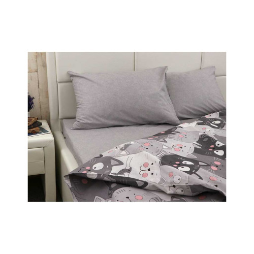 Постельное белье Руно Бязь Grey Cat полуторный (677.114Б_Grey Cat) – Руно (вид 1)