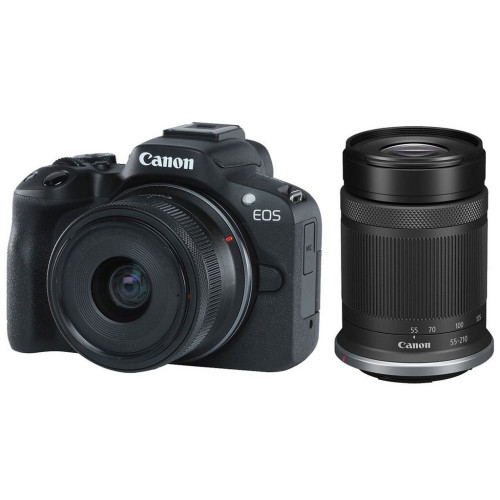Цифровий фотоапарат Canon EOS R50 RF-S 18-45 IS STM + RF-S 55-210 IS STM Black (5811C034) – Canon