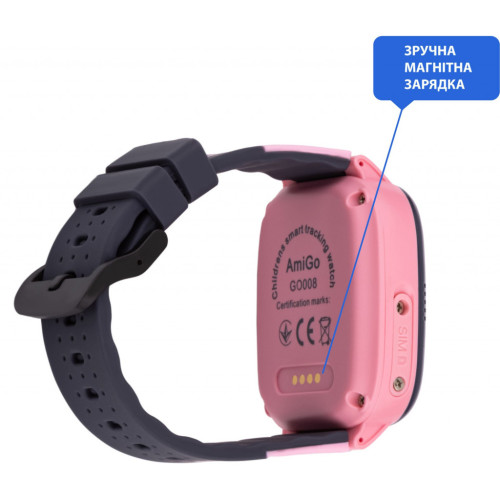 Смарт-годинник Amigo GO008 MILKY GPS WIFI Pink (873293) – Amigo (вид 1)