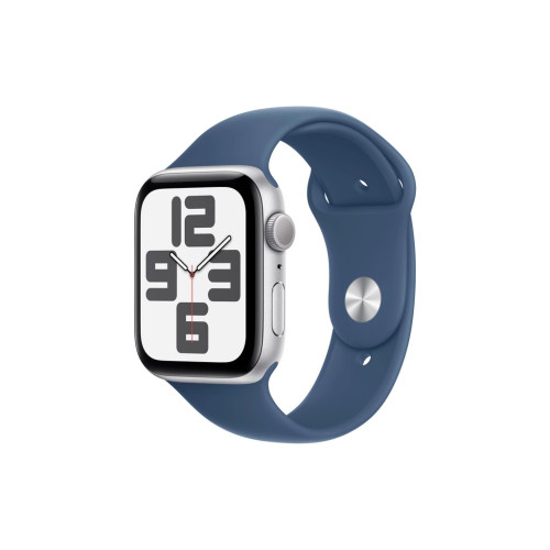 Смарт-часы Apple Watch SE 2024 GPS 44mm Silver Aluminium Case with Denim Sport Band - M/L (MXER3QH/A) – Apple