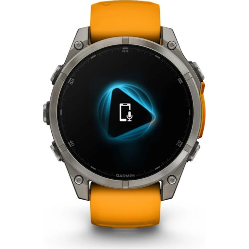 Смарт-часы Garmin fenix 8 47mm, AMOLED, Saph, Ti/Bare/Grpht, SparkOrg/GrphtBd, (010-02904-11) – Garmin (вид 1)