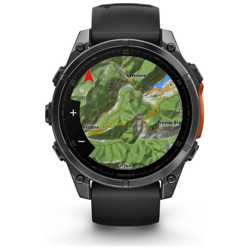 Смарт-годинник Garmin fenix 8 47mm, AMOLED, Glass/SS, SlateGray Steel/Black, BlkBnd, GPS (010-02904-00) – Garmin (вид 1)