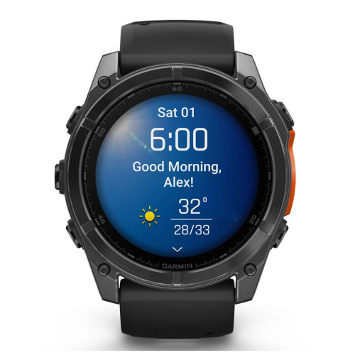 Смарт-годинник Garmin fenix 8 51mm, AMOLED, Glass/SS, SlateGray Steel/Black,BlkBnd, GPS (010-02905-00) – Garmin (вид 1)