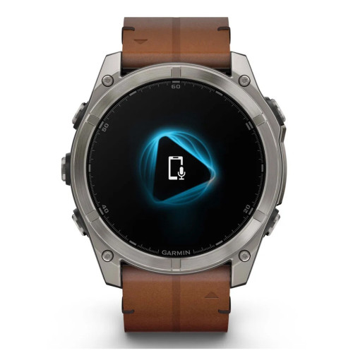 Смарт-годинник Garmin fenix 8 51mm,AMOLED,Sapphire, Bare Ti, Blk/Chsnt Lthr (010-02905-40) – Garmin (вид 1)