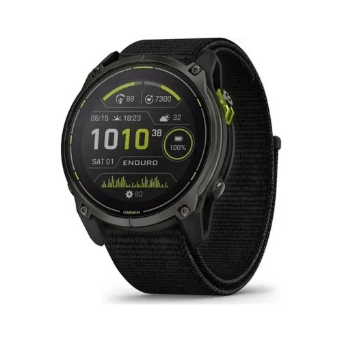 Смарт-часы Garmin Enduro 3, Crbn Gry DLC Ti w/Blk Sport Loop Band, GPS (010-02751-01) – Garmin