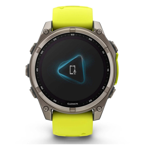 Смарт-часы Garmin fenix 8 47mm,Saph Solar, BareTi/Graphite,AmpYe/GrphBnd (010-02906-21) – Garmin (вид 1)