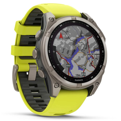 Смарт-часы Garmin fenix 8 47mm,Saph Solar, BareTi/Graphite,AmpYe/GrphBnd (010-02906-21) – Garmin (вид 2)