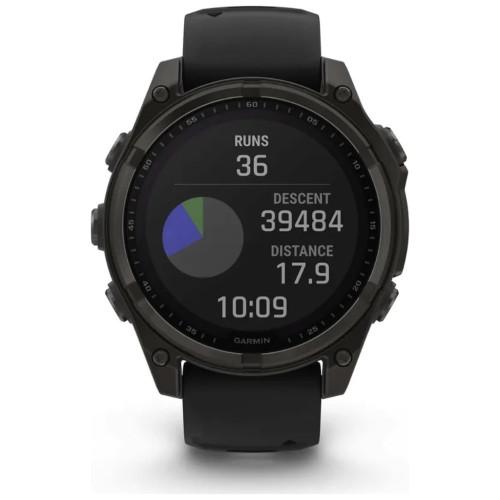 Смарт-годинник Garmin fenix 8 51mm,Saph Solar,CrbnGry Ti/Blk,Blk/PblGryBnd (010-02907-11) – Garmin (вид 1)